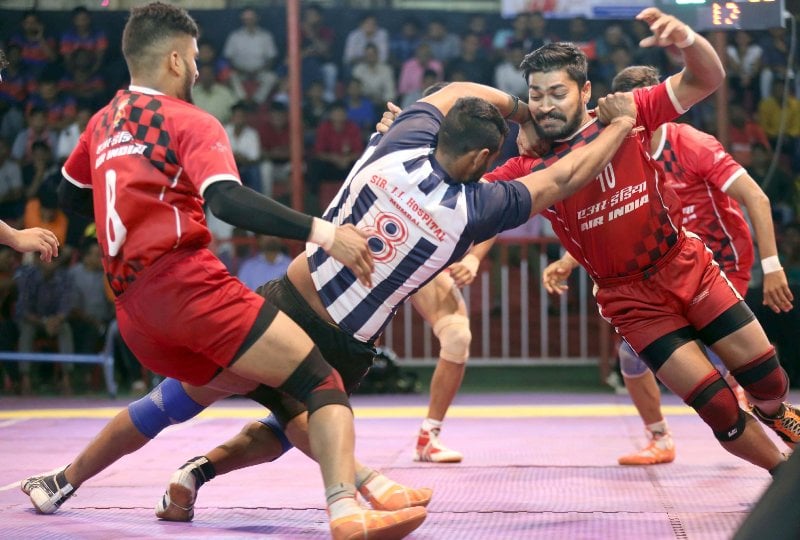 Sanket Sawant at the Shivneri Seva Mandal Dadar Kabaddi Competition 2019