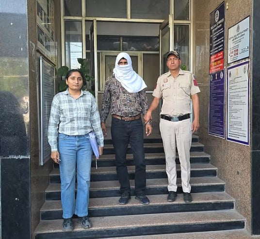 Sanoj Mishra after being arrested on rape charges