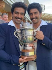 Saqib with Ranveer Singh during the shoot of the movie 