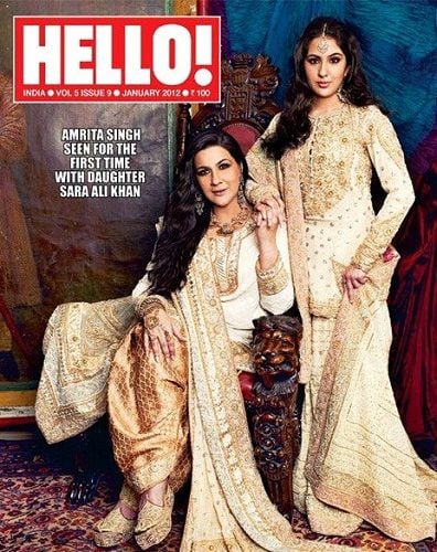 Sara Ali Khan Featured on Hello Magazine With Amrita Singh