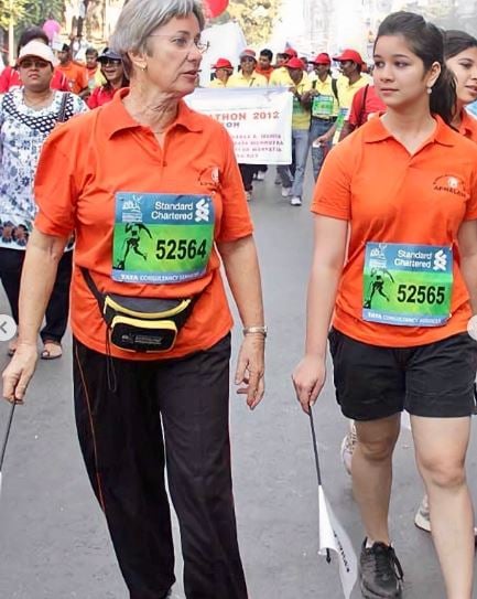 Sara Tendulkar at a marathon