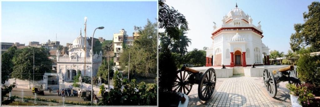 Saragarhi Memorial Gurudwara, Amritsar (left) and Saragarhi Memorial Gurudwara, Ferozepur(right)