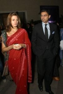 Sara Abdullah with Sachin Pilot
