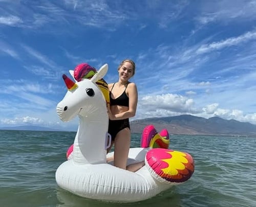 Sarah Dugdale during her vacation