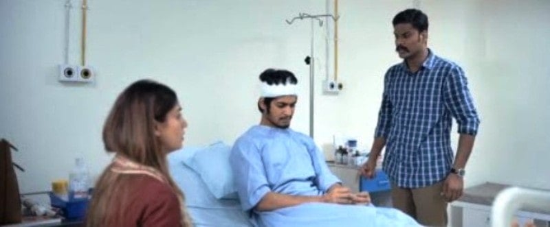 Saran Shakthi in the film Netrikann