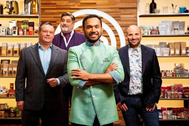 Saransh Goila, along with other chefs, on the show MasterChef Australia Season 10 (2018)