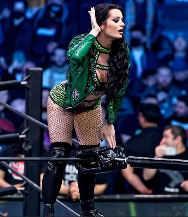 Saraya Bevis aka Paige during one of her last WWE appearances