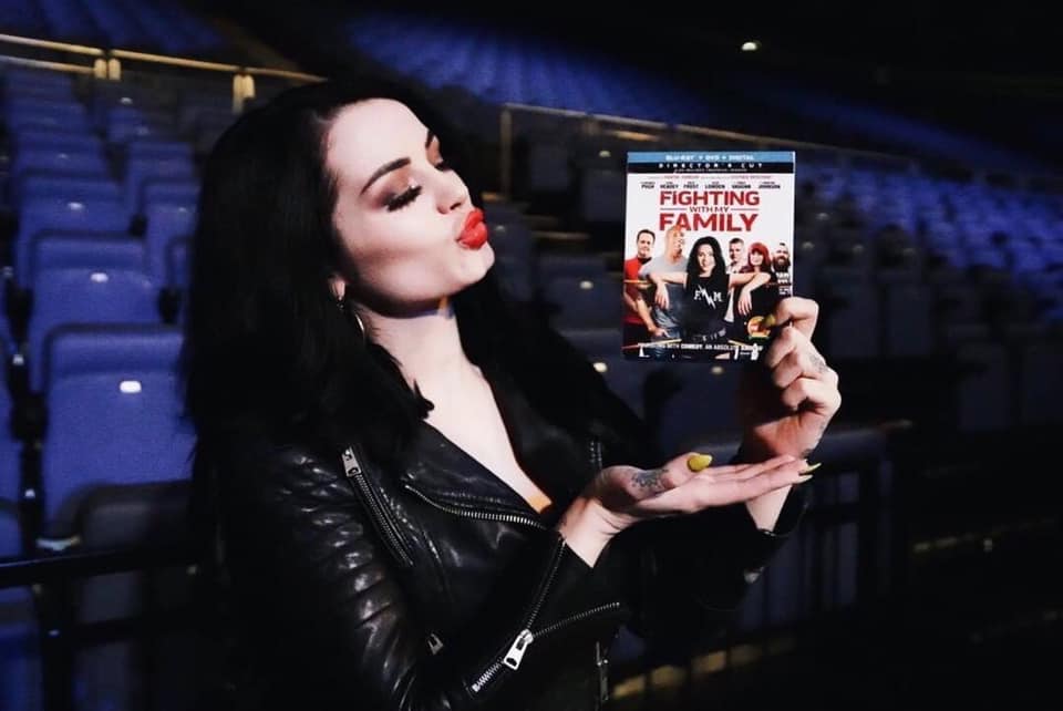 Saraya Bevis promoting her biographical film, Fighting With My Family