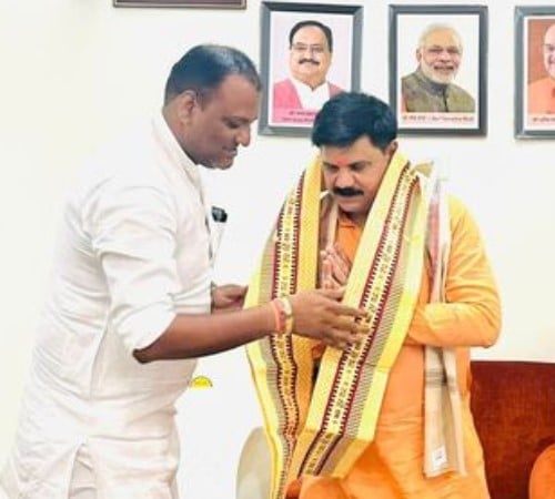 Satish Chandra Dubey after being appointed as a Minister of State in the Ministry of Coal and Mines