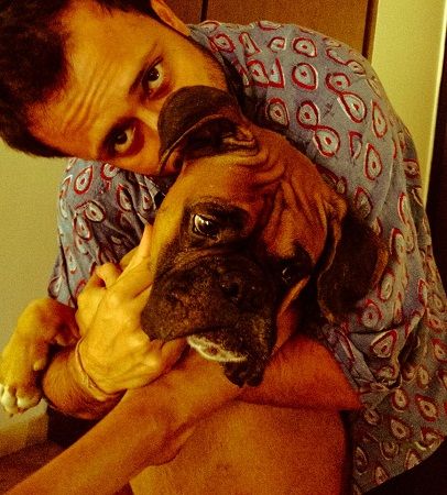 Satyadeep Misra with his pet