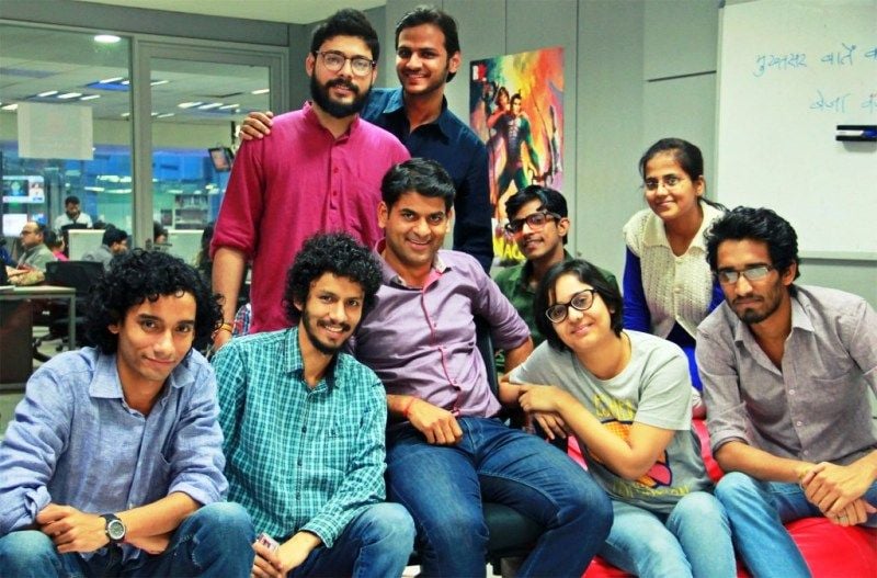 Saurabh Dwivedi with members of The Lallantop team