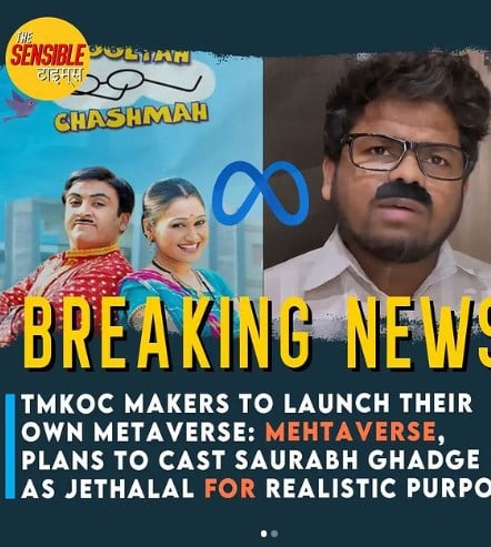 Saurabh Ghadge on the cover of the viral video which claimed that Saurabh Ghadge was replacing Dilip Joshi as Jethalal
