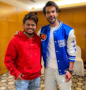 Saurabh Ghadge posing with Rajkumar Rao