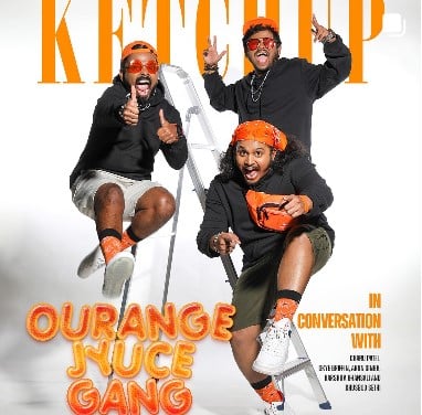Saurabh Ghadge with his teammates on the cover of the magazine Social Ketchup