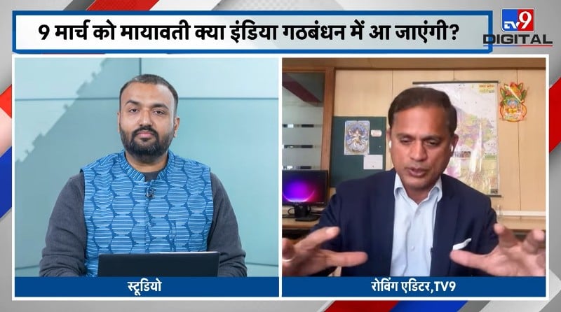 Saurabh Tripathi during one of the news coverages on TV9