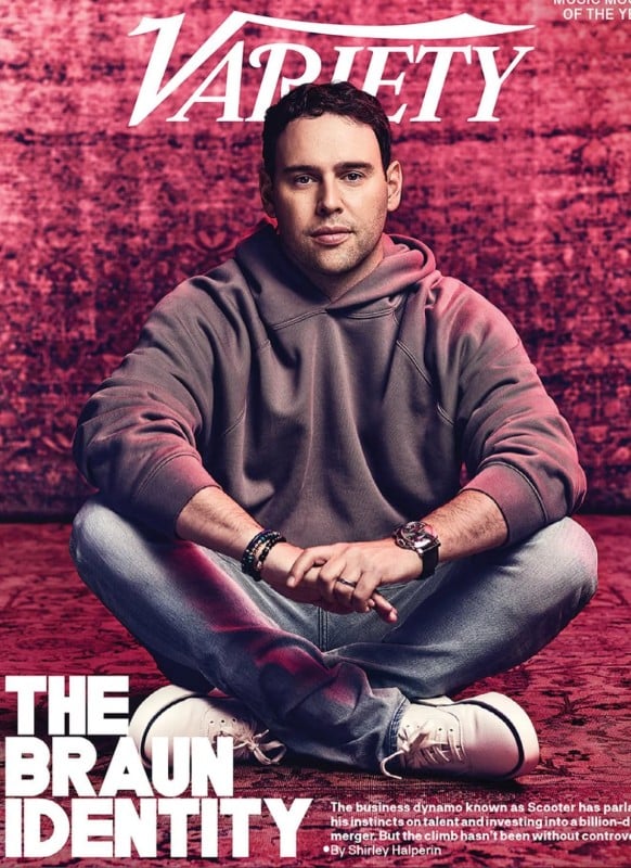 Scooter Braun on the cover of Variety magazine