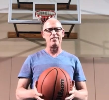 Scott Adams while playing basketball