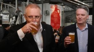 Scott Morrison drinking alcohol