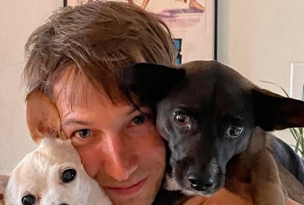 Sean Baker with his pets