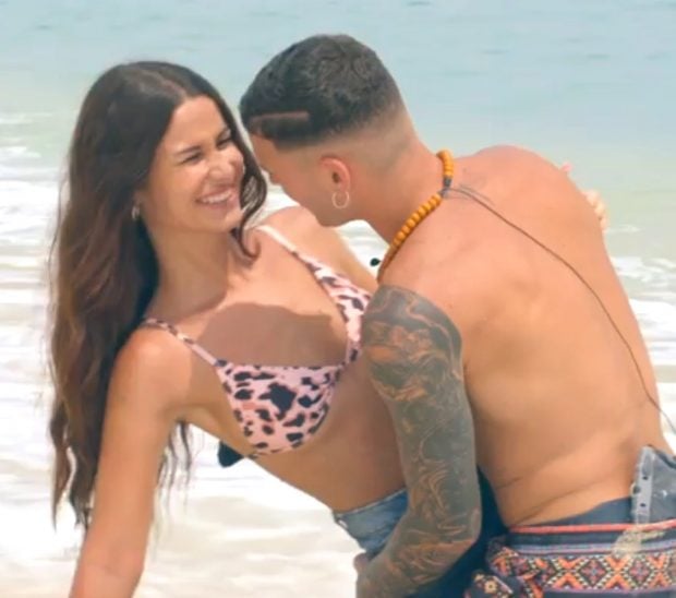 Sergio Aguilera with Pilar Llori (left)