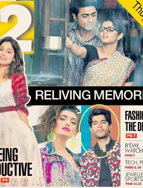 Shaan R Grover on the cover of a tabloid