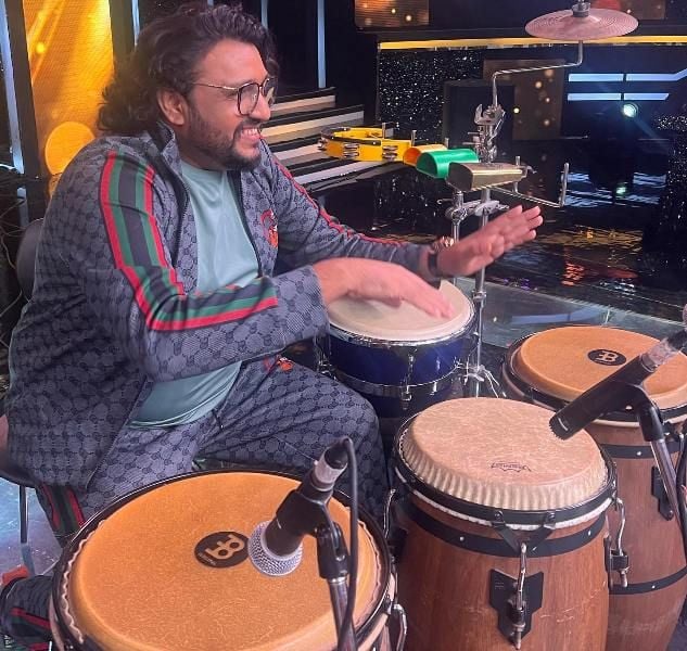 Shabab Sabri playing the tabla
