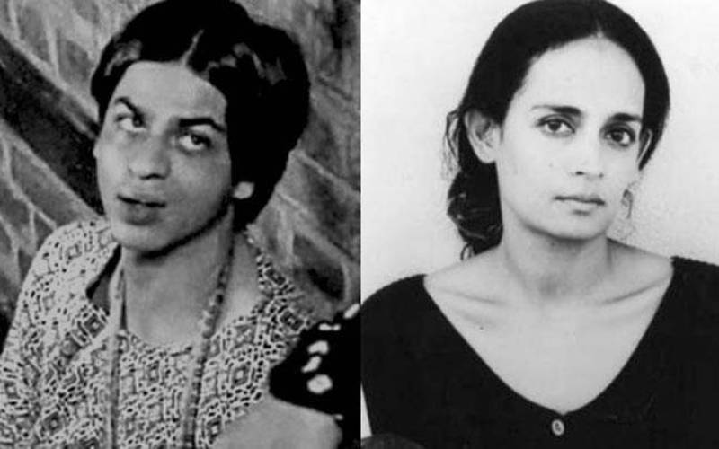 Shah Rukh Khan in a still from In Which Annie Gives It Those Ones (L), a young Arundhati Roy (R)