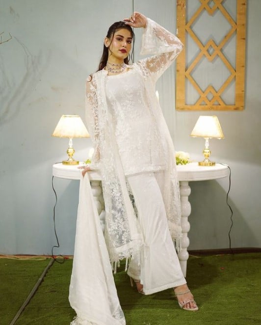 Shahtaj Khan while promoting a clothing brand