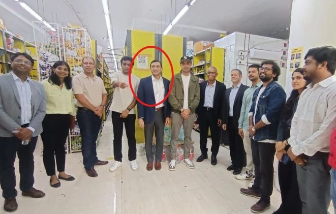 Shailesh Jejurikar with his colleagues during a field visit