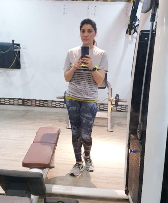Shajiaa Niazi in the gym