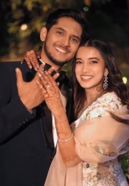 Shalva Kinjawadekar during his engagement ceremony