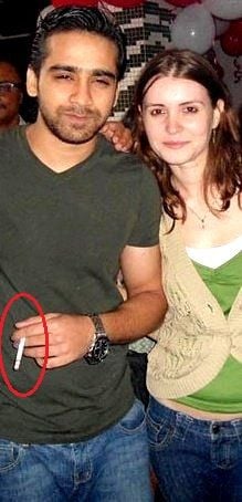 Shamaun Ahmed smoking