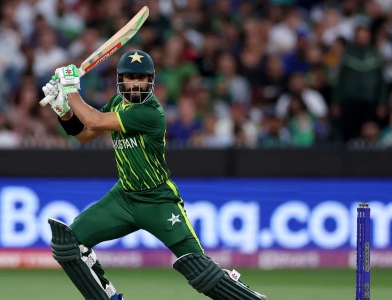 Shan Masood playing in an ODI match