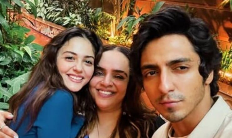 Shanoo Sharma with Ahaan Panday and Aneet Padda