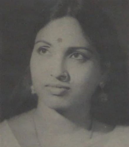 Sharda Sinha in her younger days