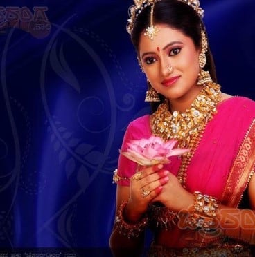 Sharmila Chandrashekar in a still from the television serial Seetha