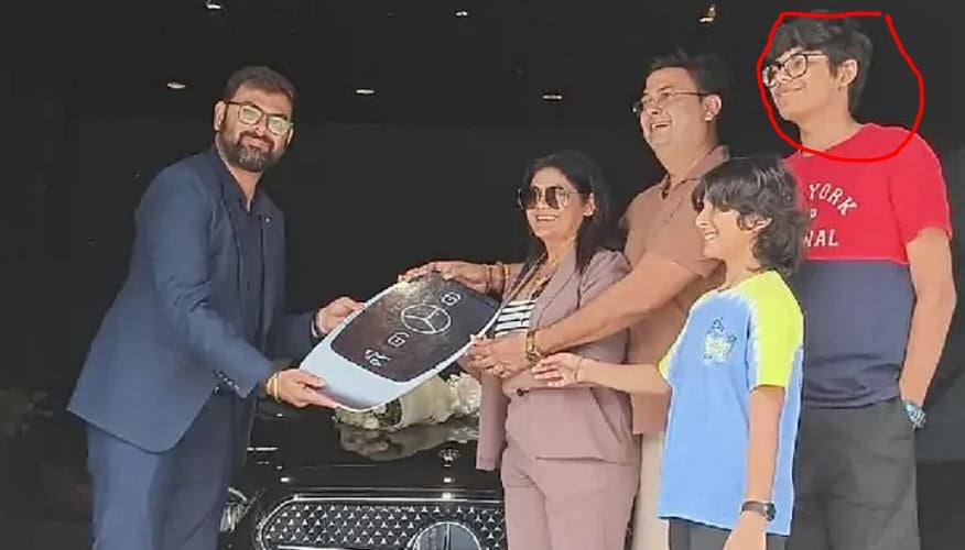 Shaurya Sharma with his family