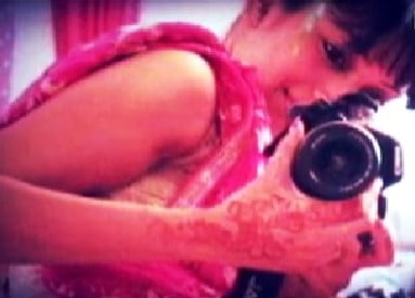 Sheena Bora with DSLR