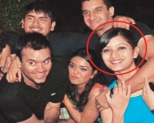 Sheena Bora with Rahul Mukerjea and friends