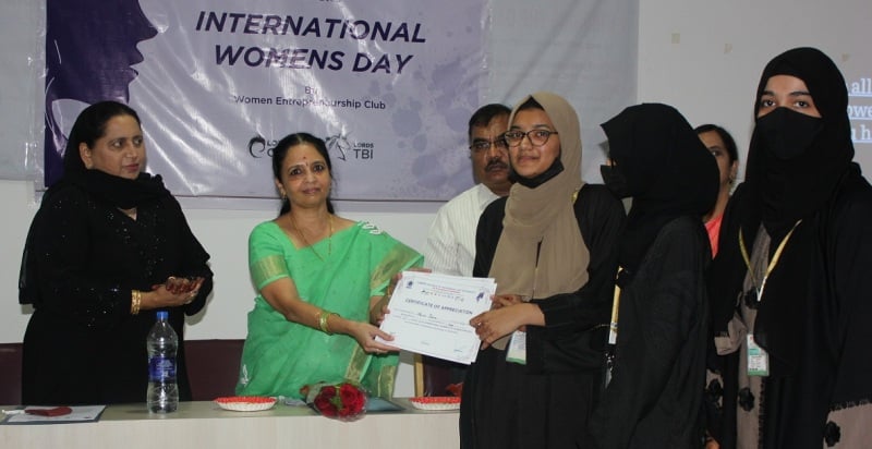 Sheena Rani during the International Women’s Day Celebrations at Lords Institute of Engineering &amp; Technology, Telangana in 2022