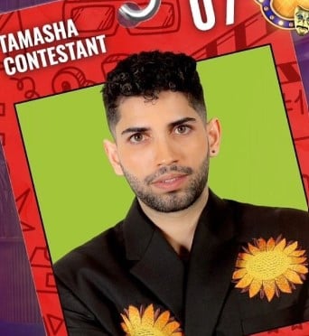 Sheharyar Shahid on the poster of the television reality show Tamasha Season 3 (2024)