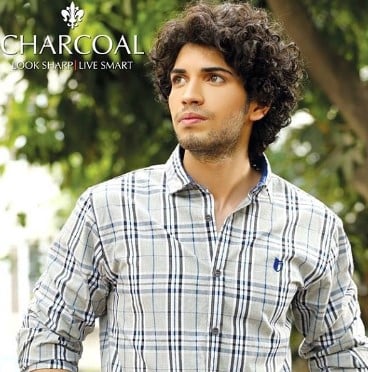 Sheharyar Shahid while promoting a shirt brand
