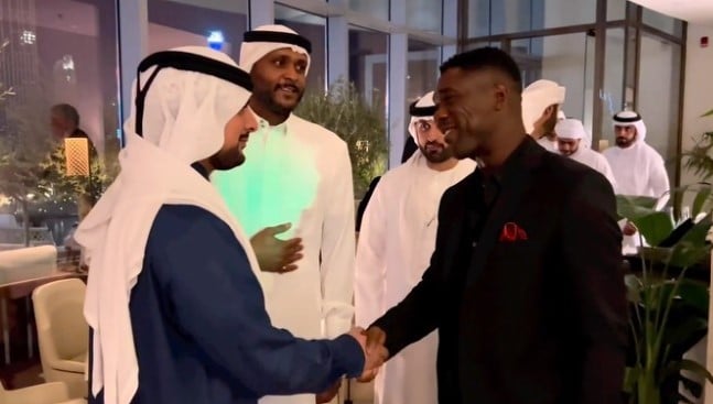 Sheikh Mana during the opening ceremony of Novikov Café Dubai