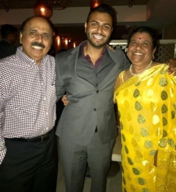 Shekar Jayaraman with his parents