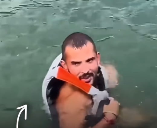 Shekhar Jyoti Goswami while swimming during his trip to Singapore with Zubeen Garg