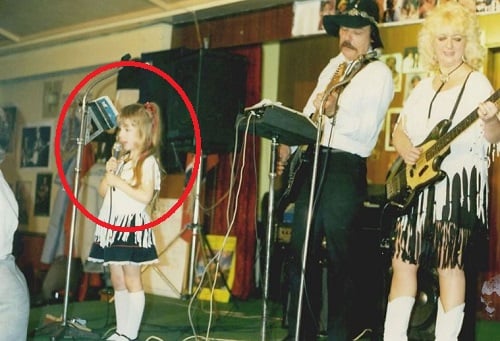 Sheridan Smith performing in her childhood