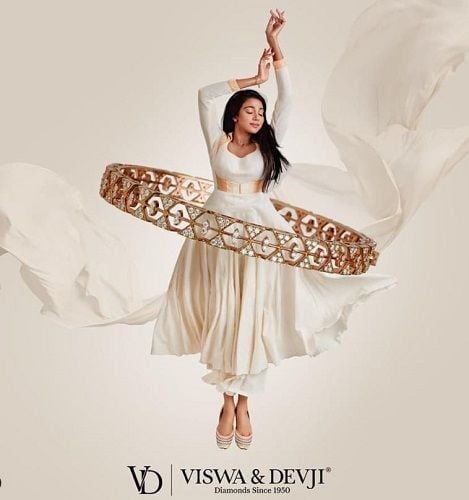 Sheriina Sam in a print advertisement