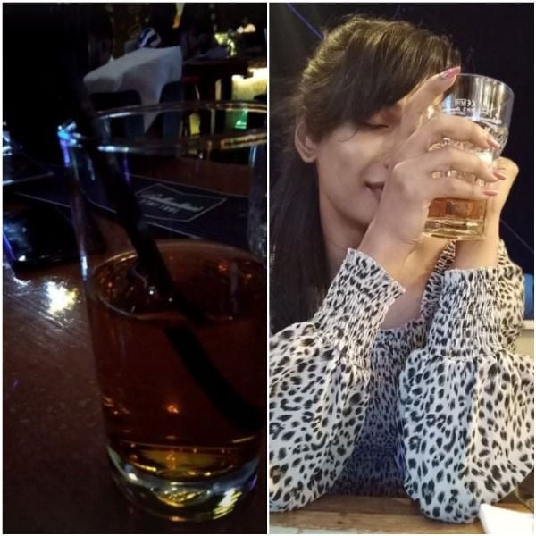 Sherin enjoying alcohol