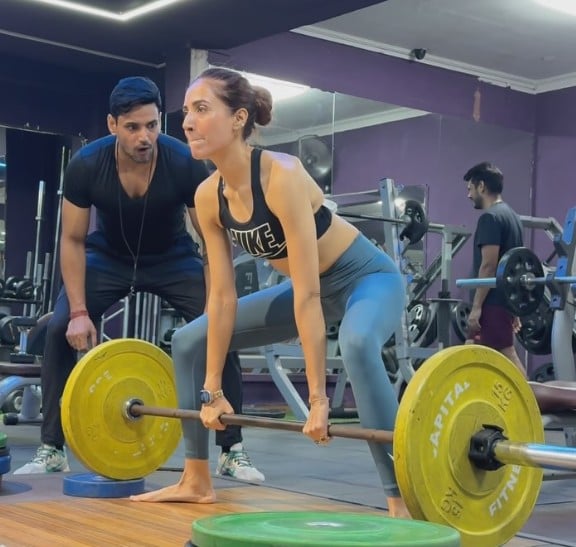 Sherriy Singh during a gym session
