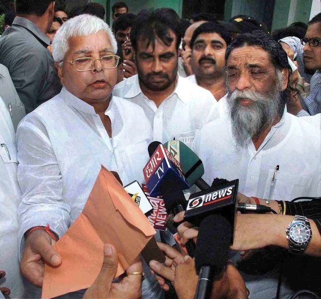 Shibu Soren with Lalu Prasad Yadav